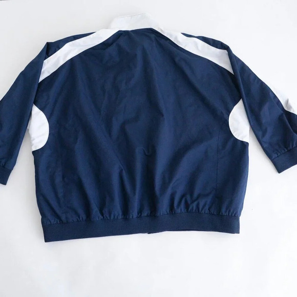 VTG Majestic Athletic Detroit Tigers Navy And White Zip Up Windbreaker Jacket 6X - Picture 2 of 12